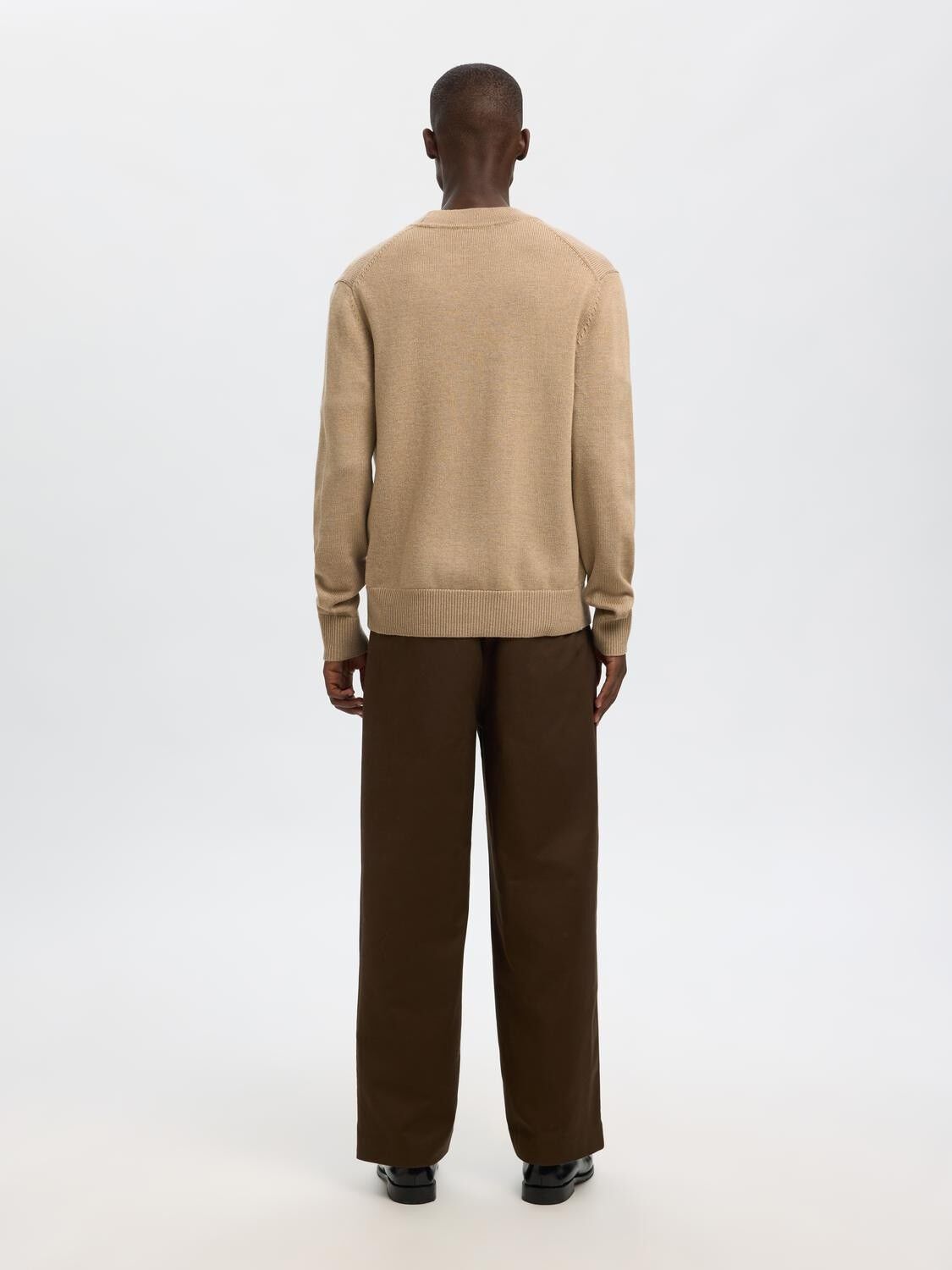 SLHTRAY LS MERINO CHUNKY V-NECK CAR