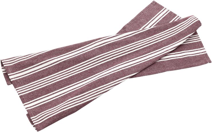 Viskestykke recycle Eco Stripe 70 x 50 cm Rumba red