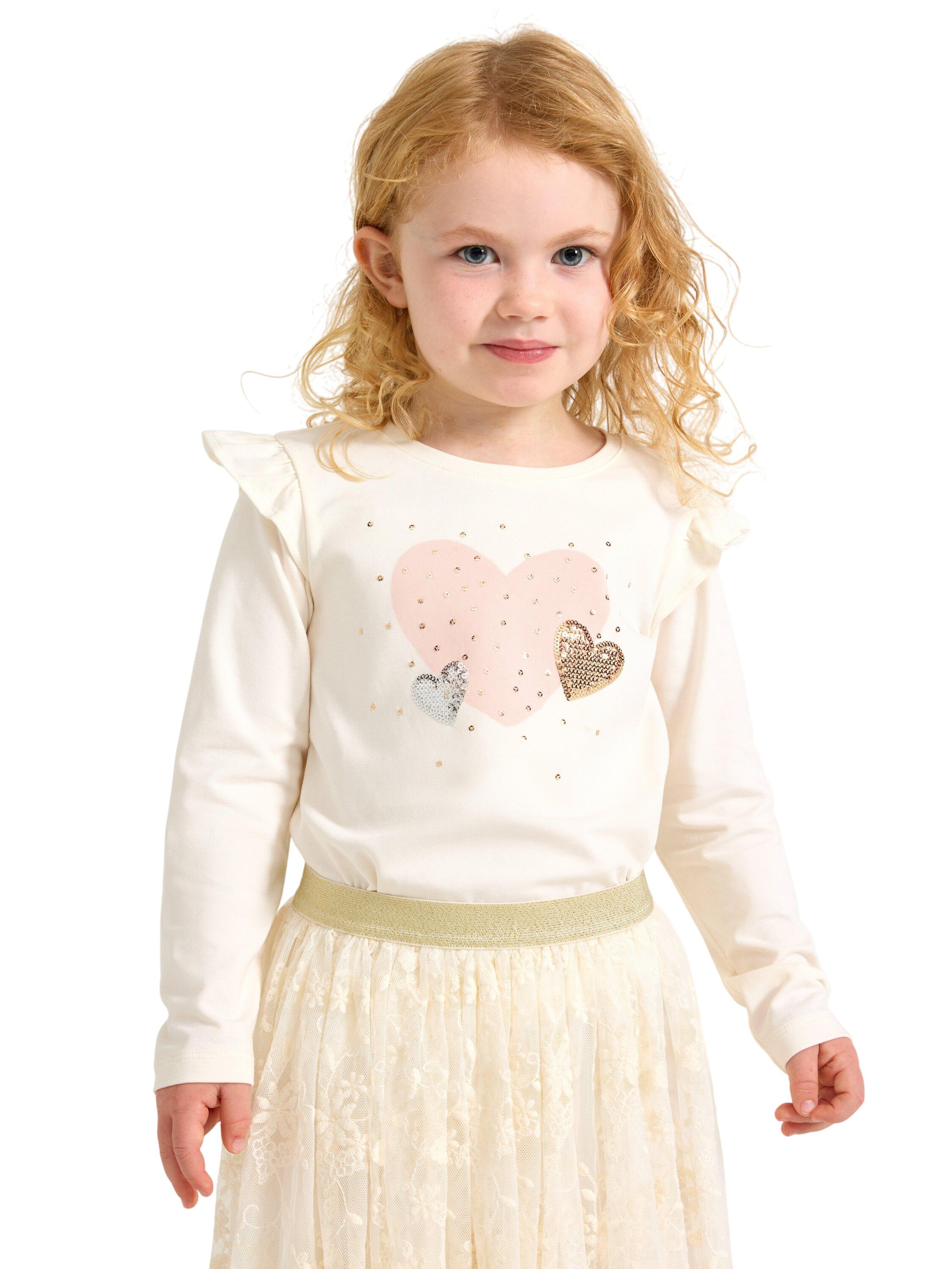 Long-sleeved top in soft cotton jer