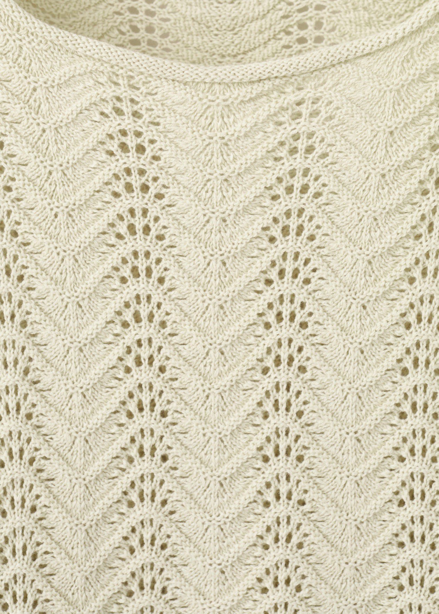 Knitted sweater with openwork detai