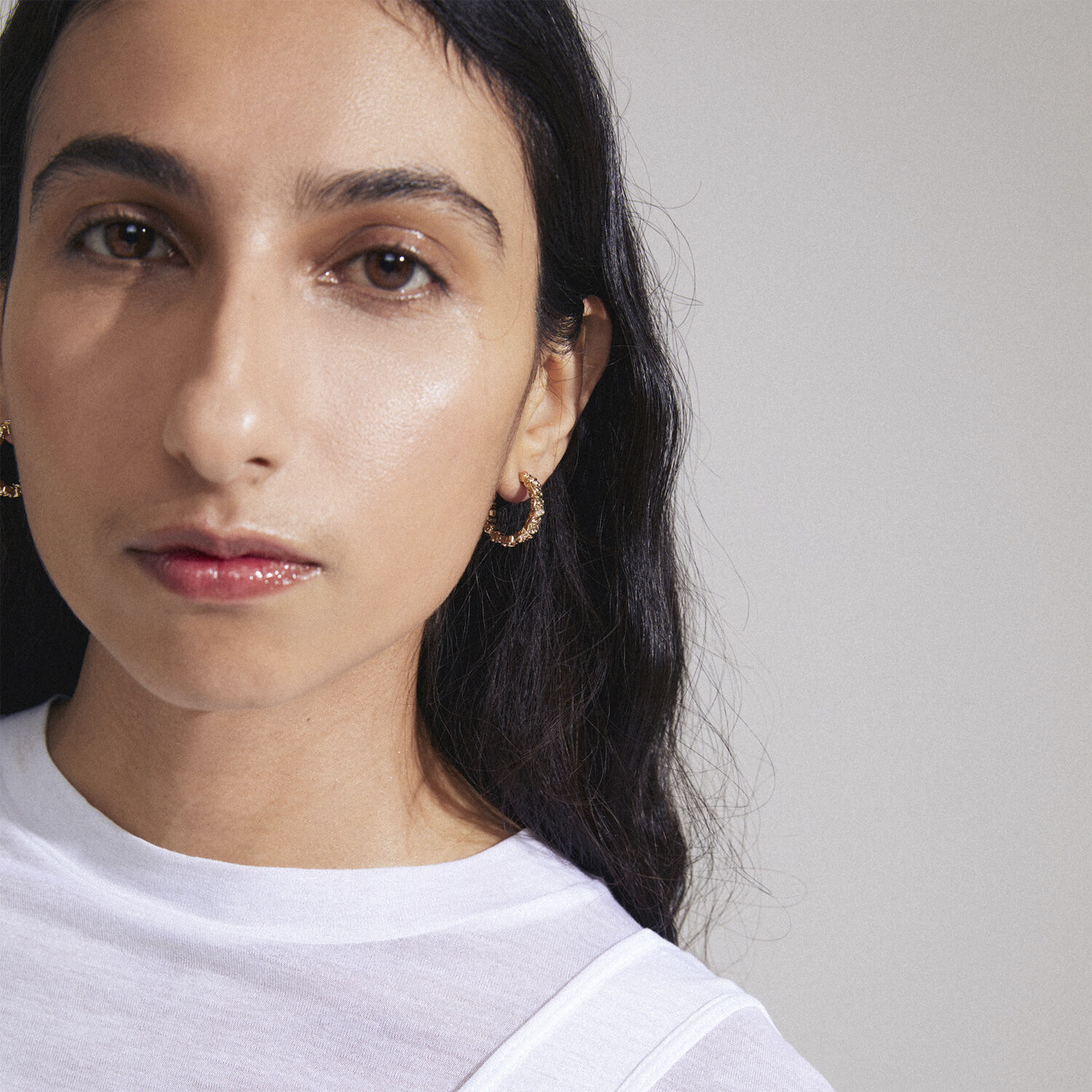 SCOTTIE recycled hoop earrings gold-plated