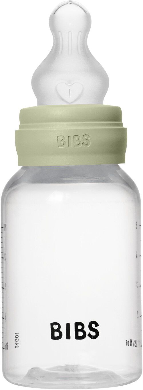 BIBS Baby Bottle Round Silicone 1 pack 150 ml Slow Flow Sage
