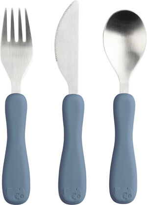 Bestik, silikone, Fanto, nordic blue