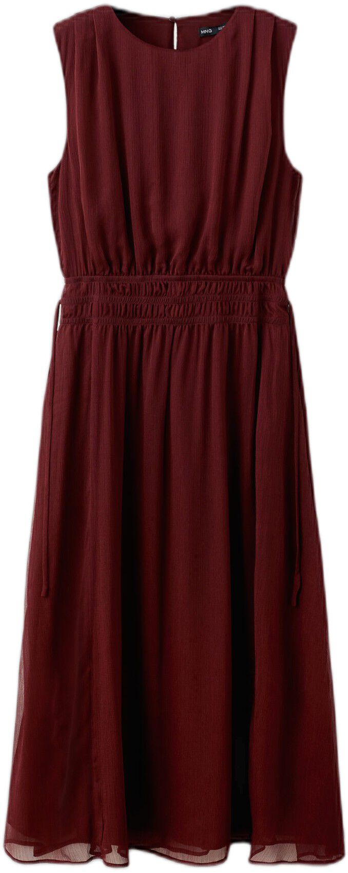 Flowy dress with gathered waist