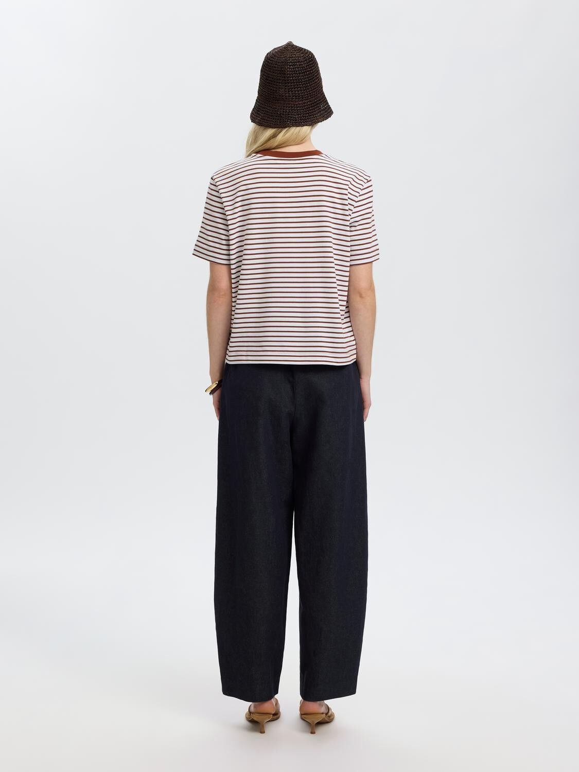 SLFESSENTIAL SS STRIPED BOXY TEE NO