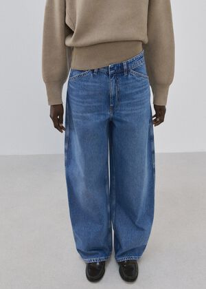 Mid-rise balloon jeans