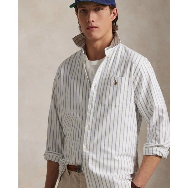 Custom Fit Striped Oxford Shirt