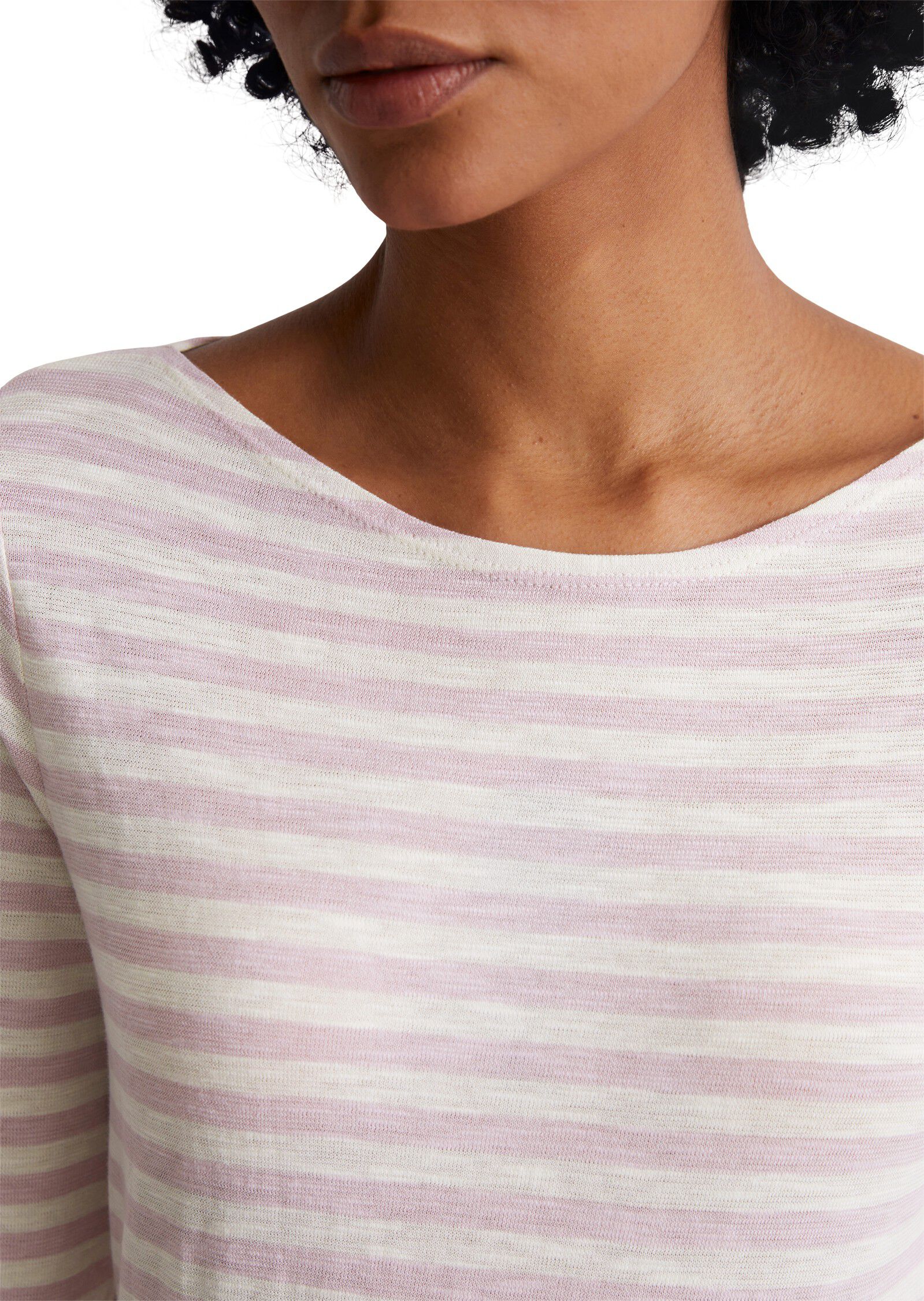 T-shirt, long sleeve, boat neck, st