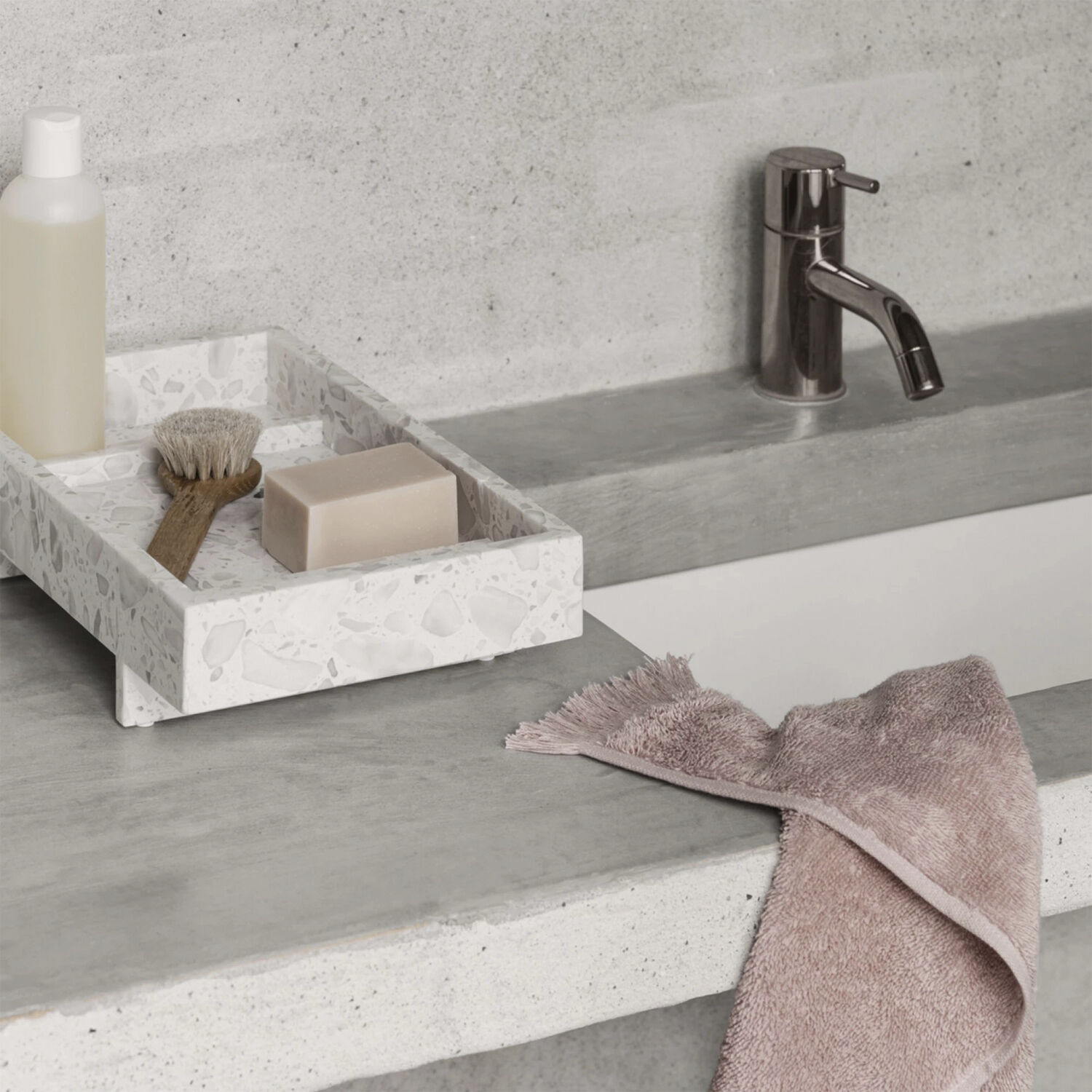 Marble tray -ABENTO- Colour Nimbus Cloud