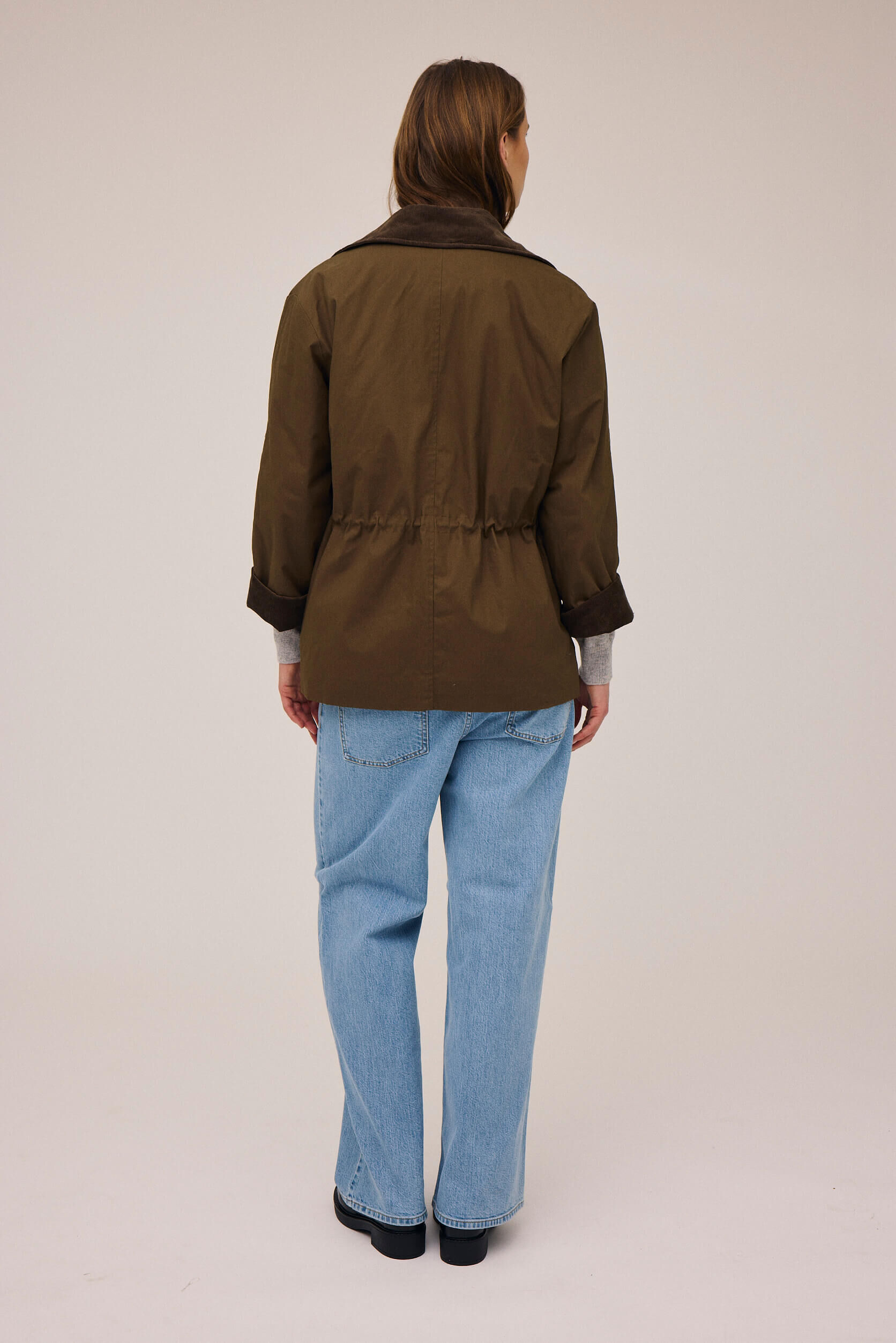 Emmy 2 coated jakke med fl&oslash;jlskanter - GRS