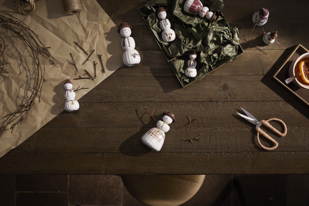 Hammersh&oslash;i Christmas Snepige H8 hvid m. deko