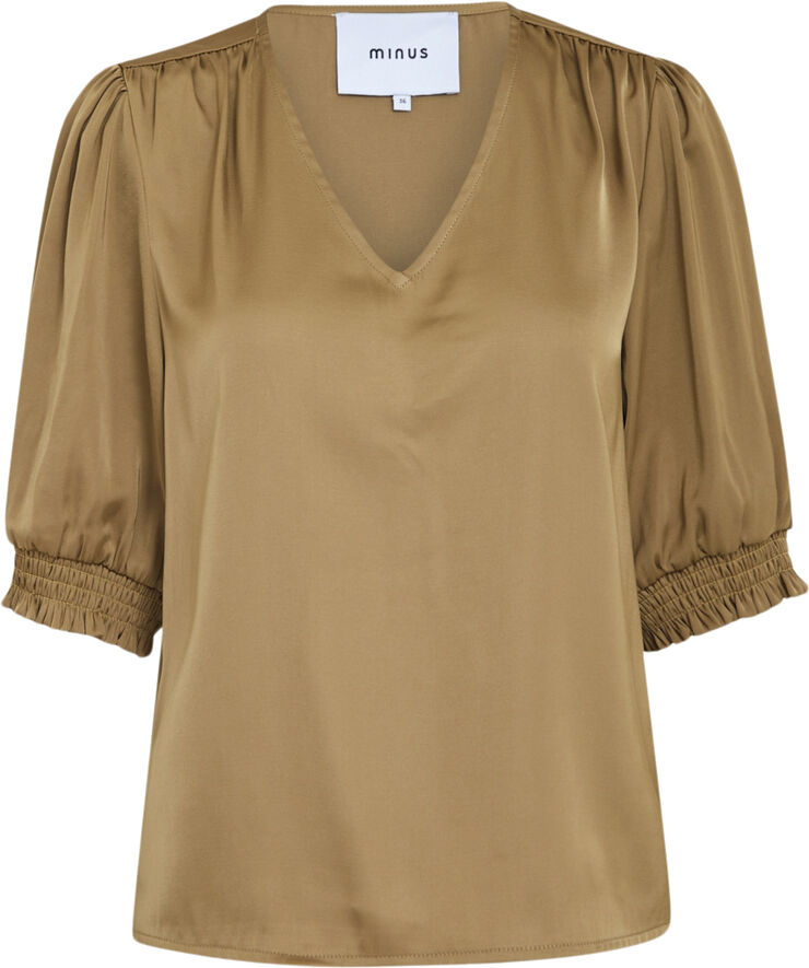 Selva V-Neck Puff Half Sleeve Blouse