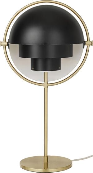 Multi-Lite Portable Lamp, EU Base: Brass, Shade: Black Semi