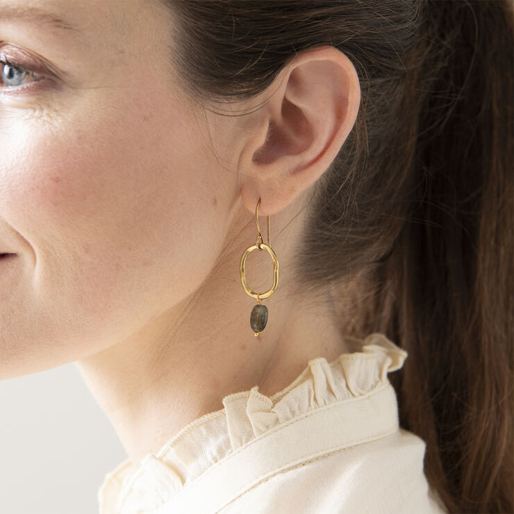 Graceful Labradorite GP Earrings