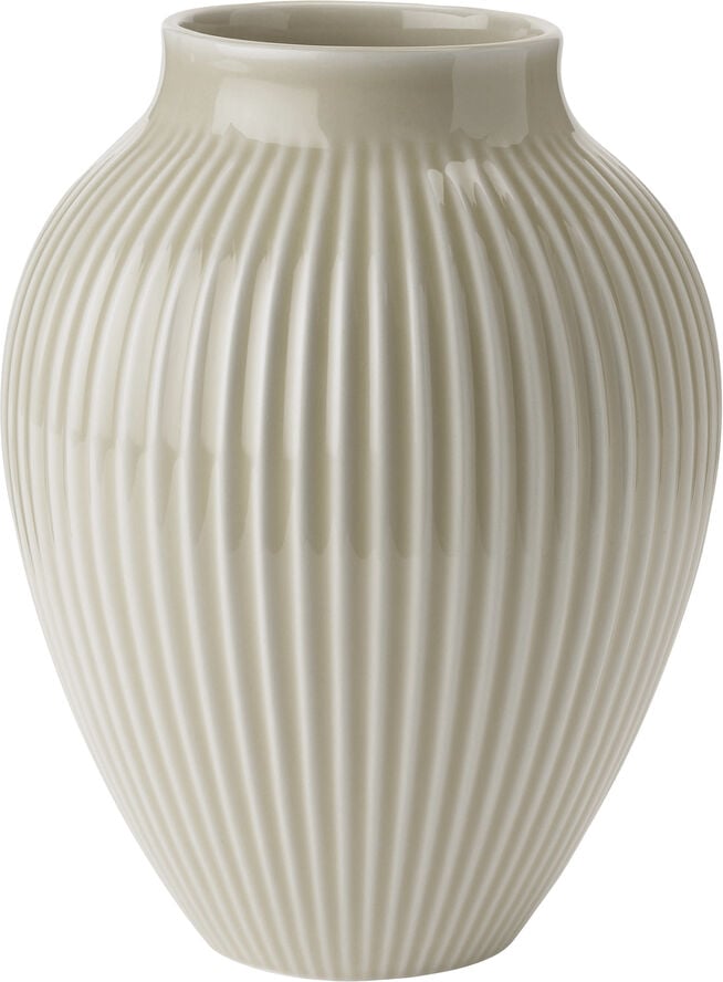 Knabstrup vase H 20 cm ripple sand