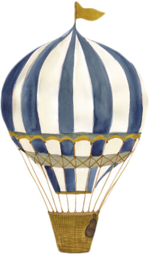 Retro air balloon large blue