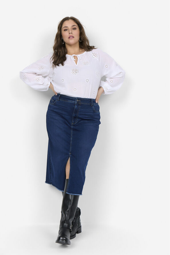 Curvy WA-SUMMER 6 Nederdel Mørk denim