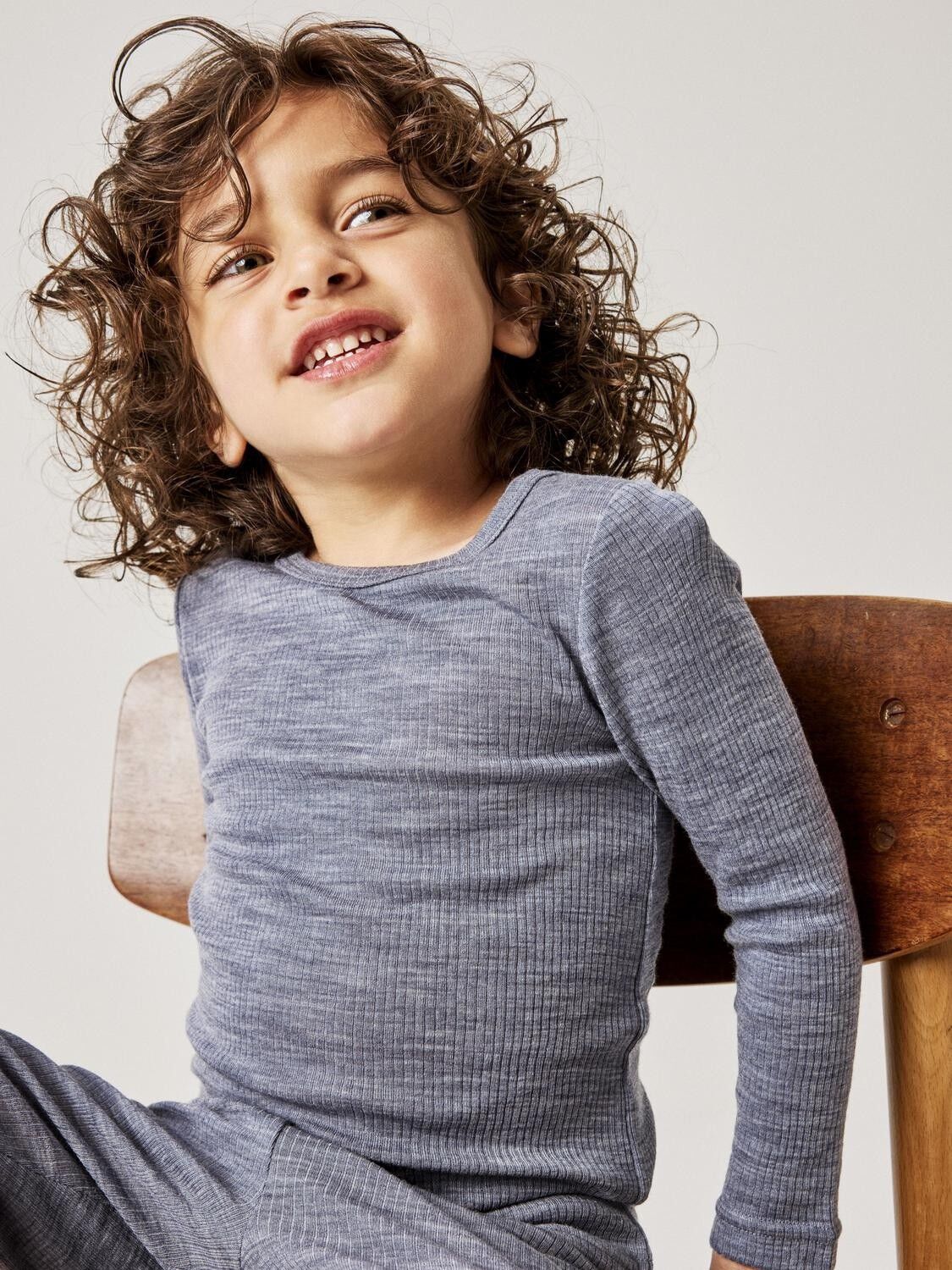 Nmnwax Wool Rib Ls Top Noos