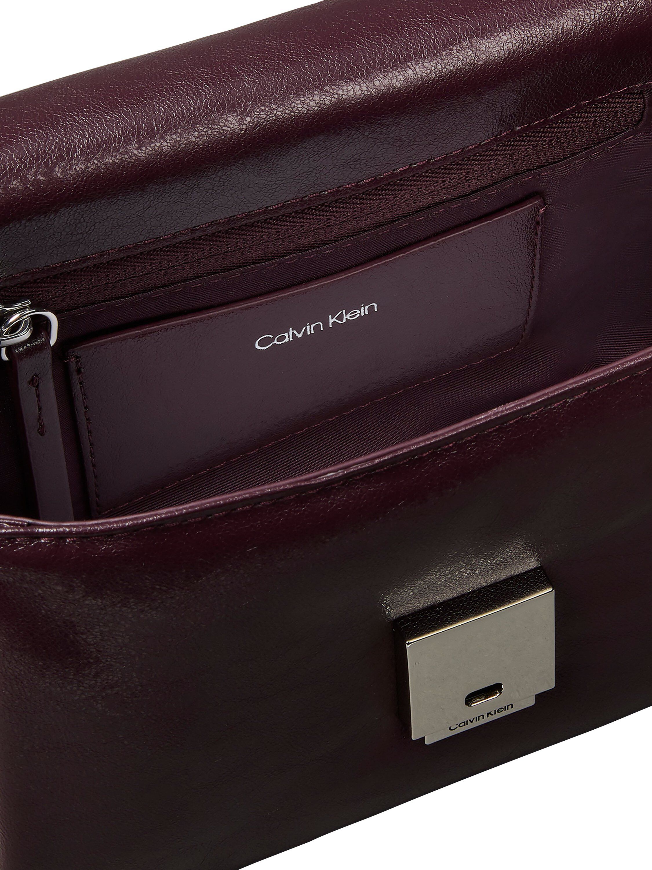 Padded Emblem Hardware Crossbody Bag