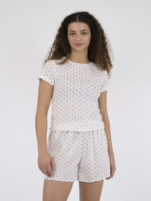 Lonnie Pointelle Heart Top