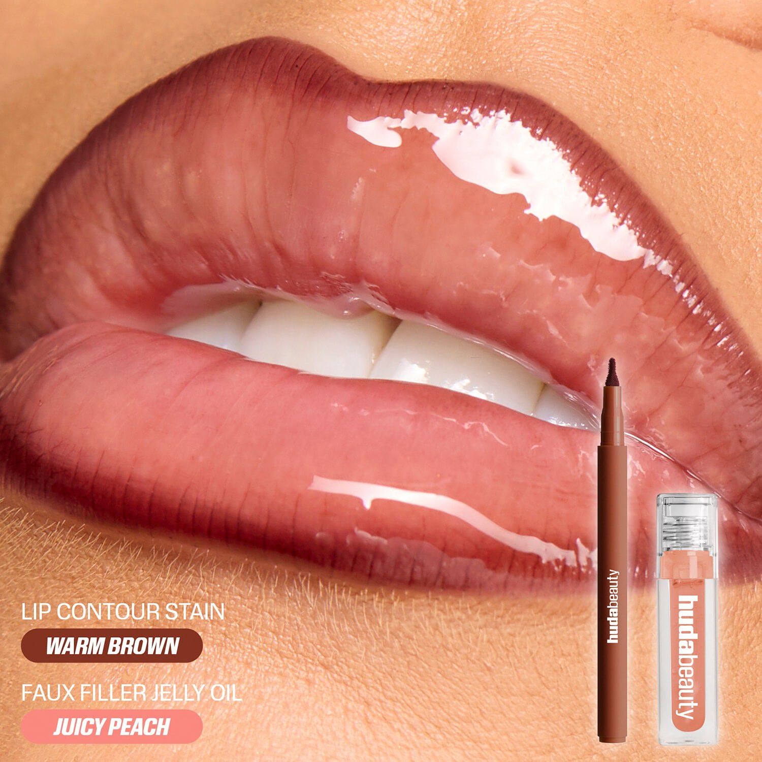 Kiss Me Lip Duo Warm Peach - S&aelig;t til l&aelig;berne