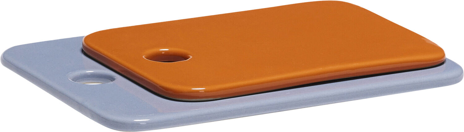 Amare Sm&oslash;rplatter Lysebl&aring;/Orange s&aelig;t af 2