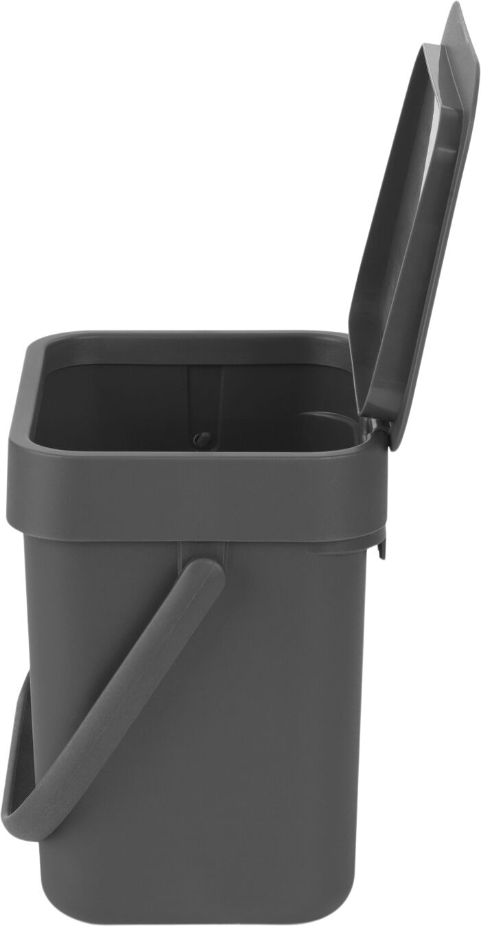 Affaldsspand m/l&aring;g sort. kon. 3 ltr