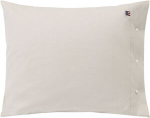 Pin Point Beige Cotton Pillowcase