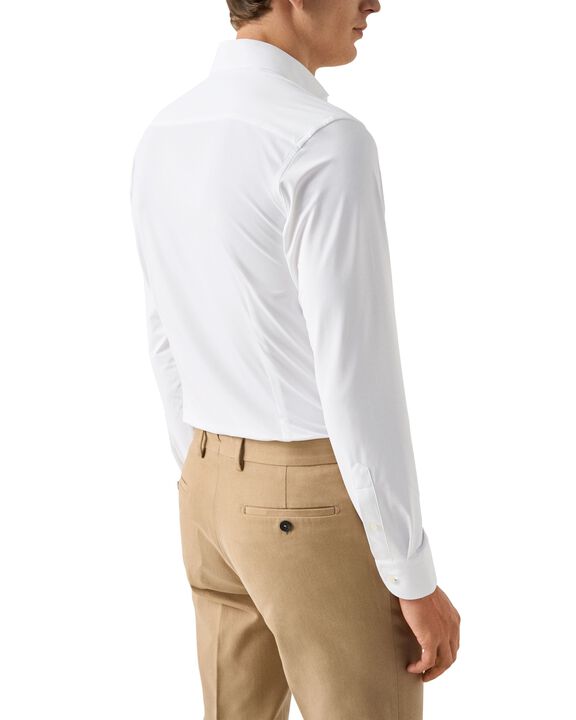White Four-Way Stretch Shirt - Slim Fit