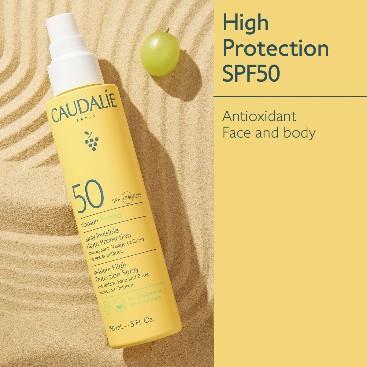 Caudal&iacute;e Vinosun Invisible High Protection Spray SPF50 150 ml
