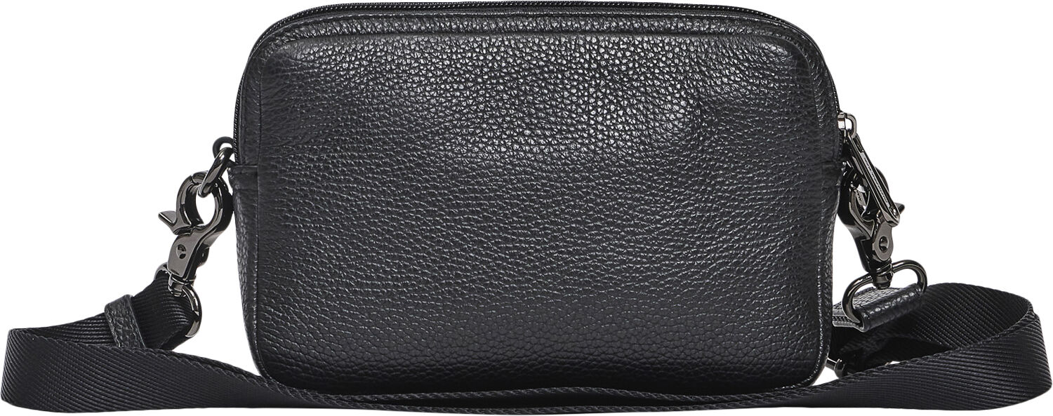 MELLOW LEATHER CAMERA BAG / NERO