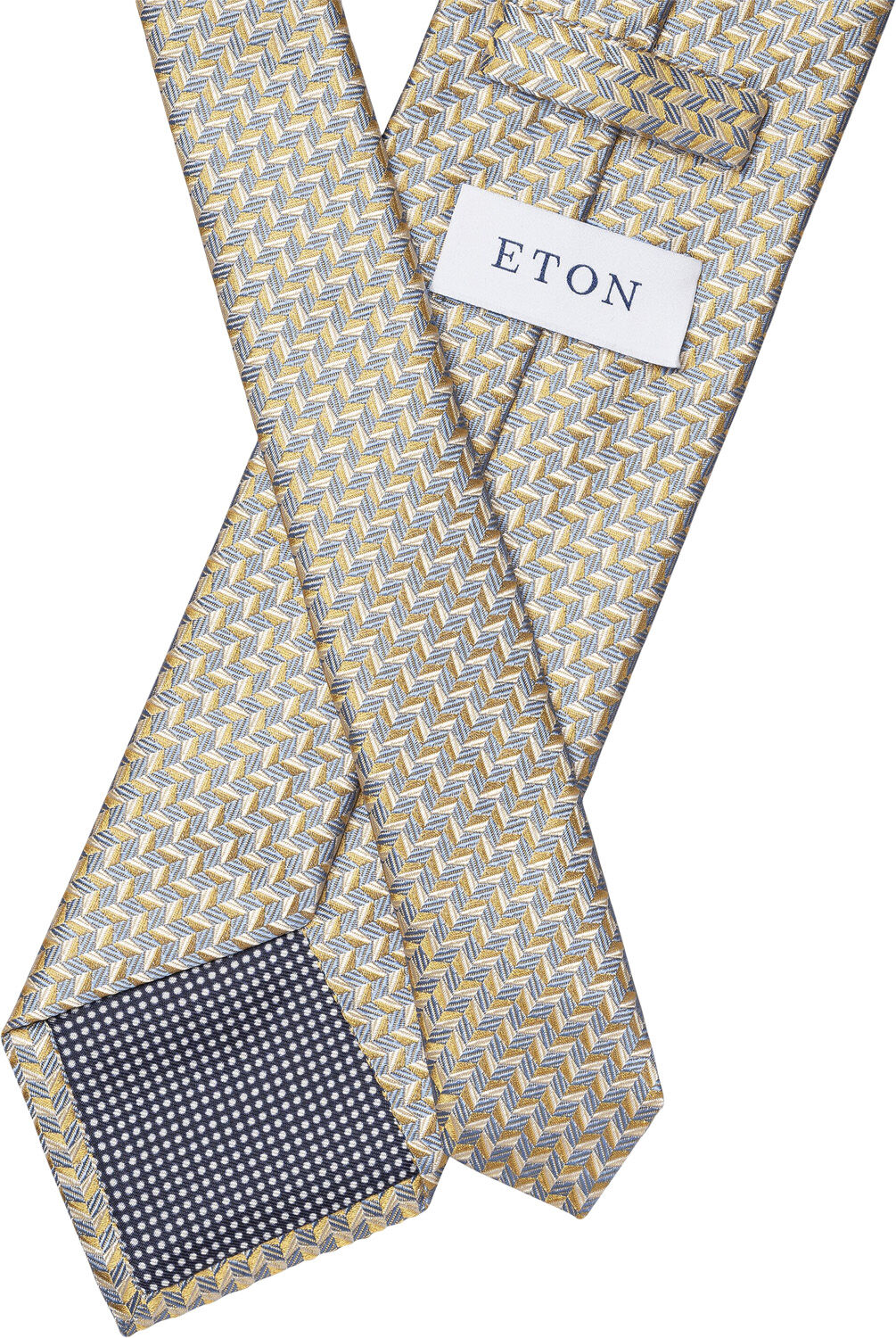 Yellow Geometric Woven Silk Tie