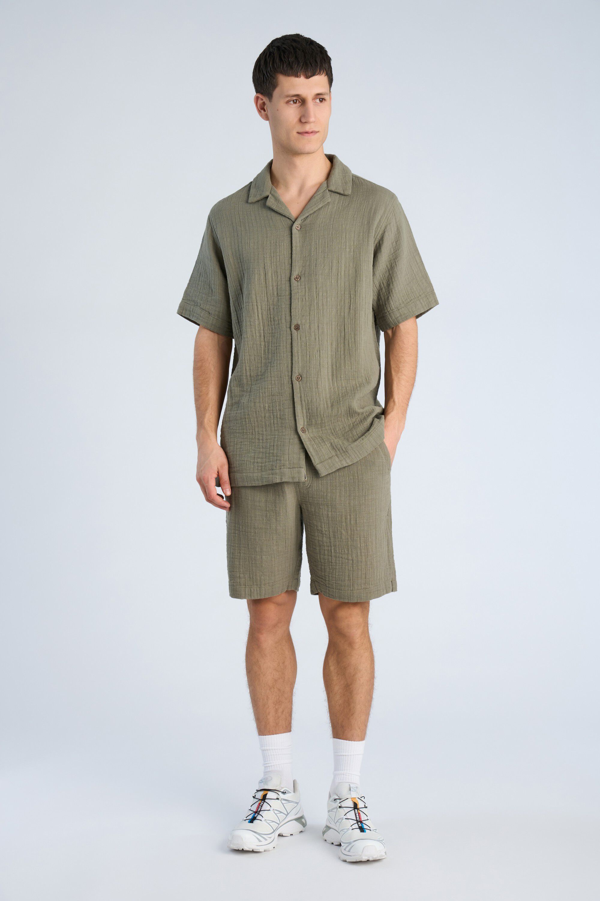 Cotton muslin shorts