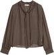 Blouse, feminine shape, gatherings,