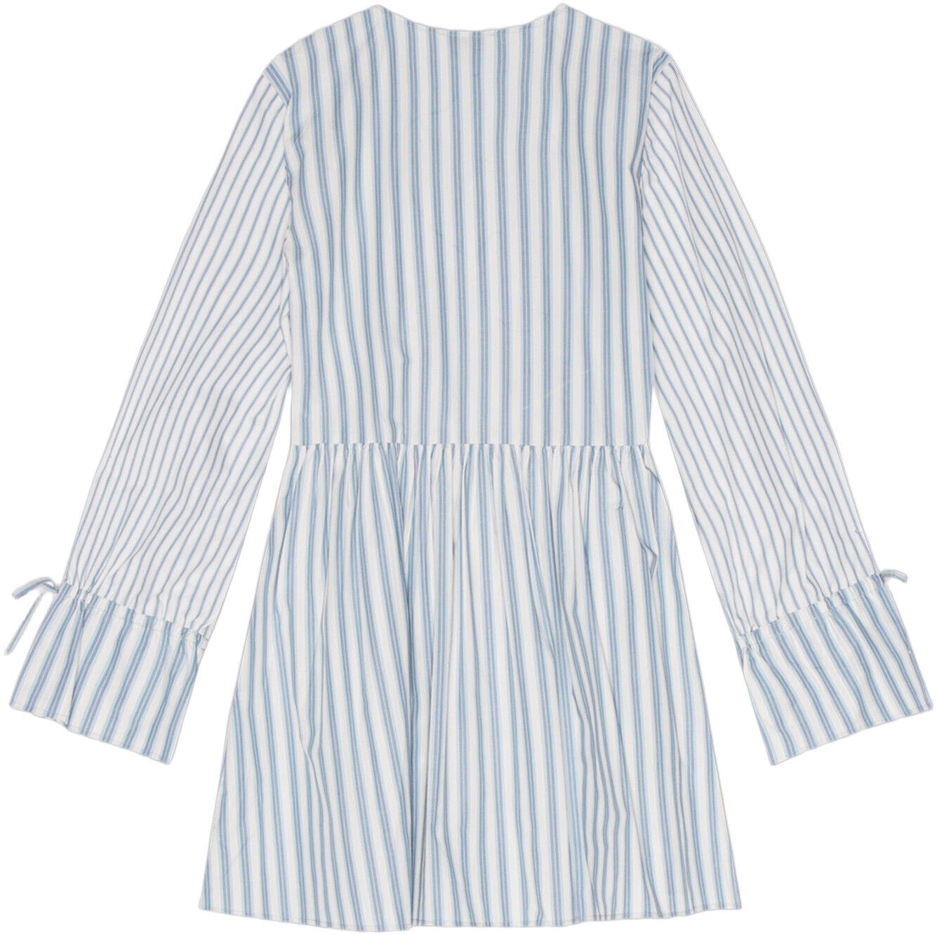 Stripe Cotton Mini Wrap Dress