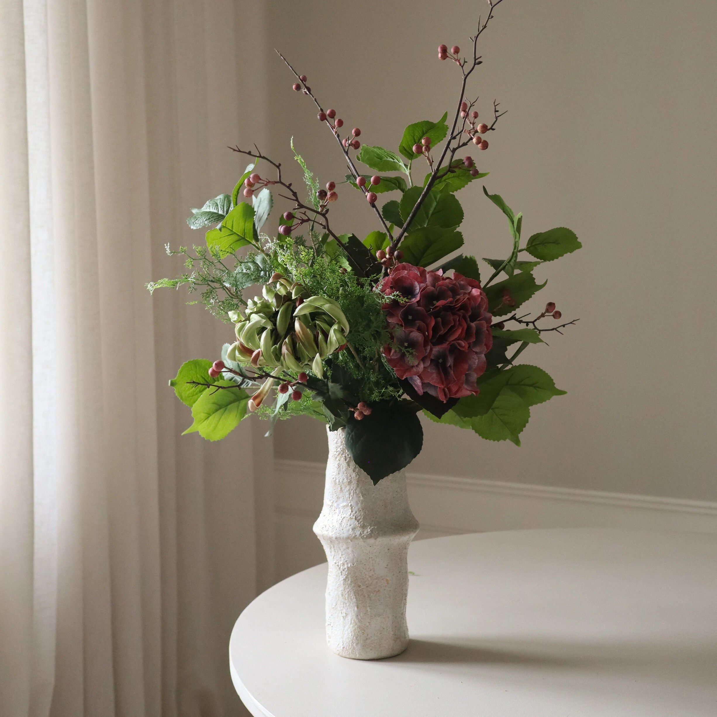 Burgundy Hydrangea Flower