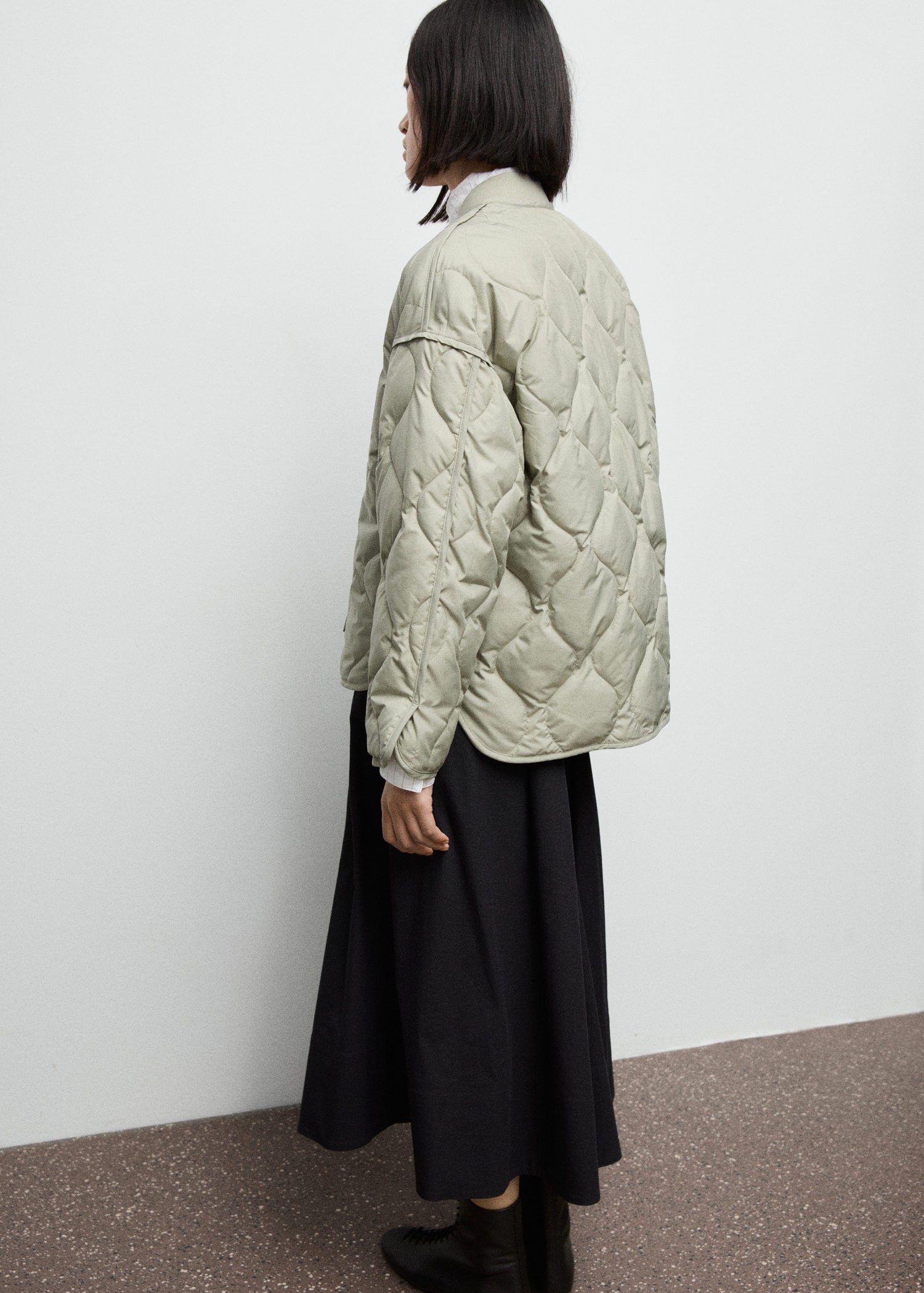 Oversize quilted down anorak