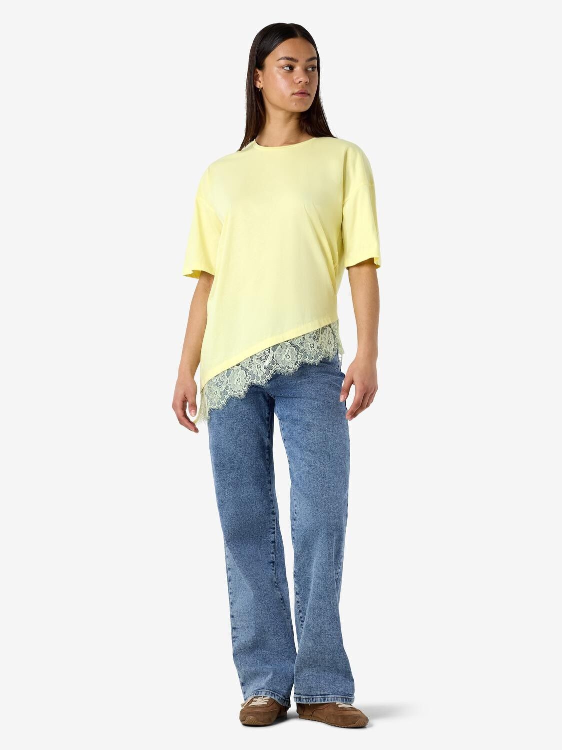 NMEASY LACE DETAIL S/S T-SHIRT /TNT