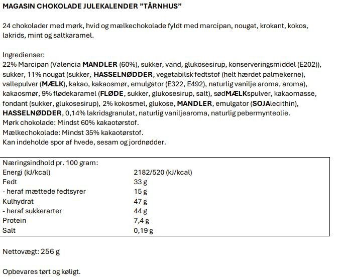 Julekalender, T&aring;rnhus Gr&oslash;n 256g