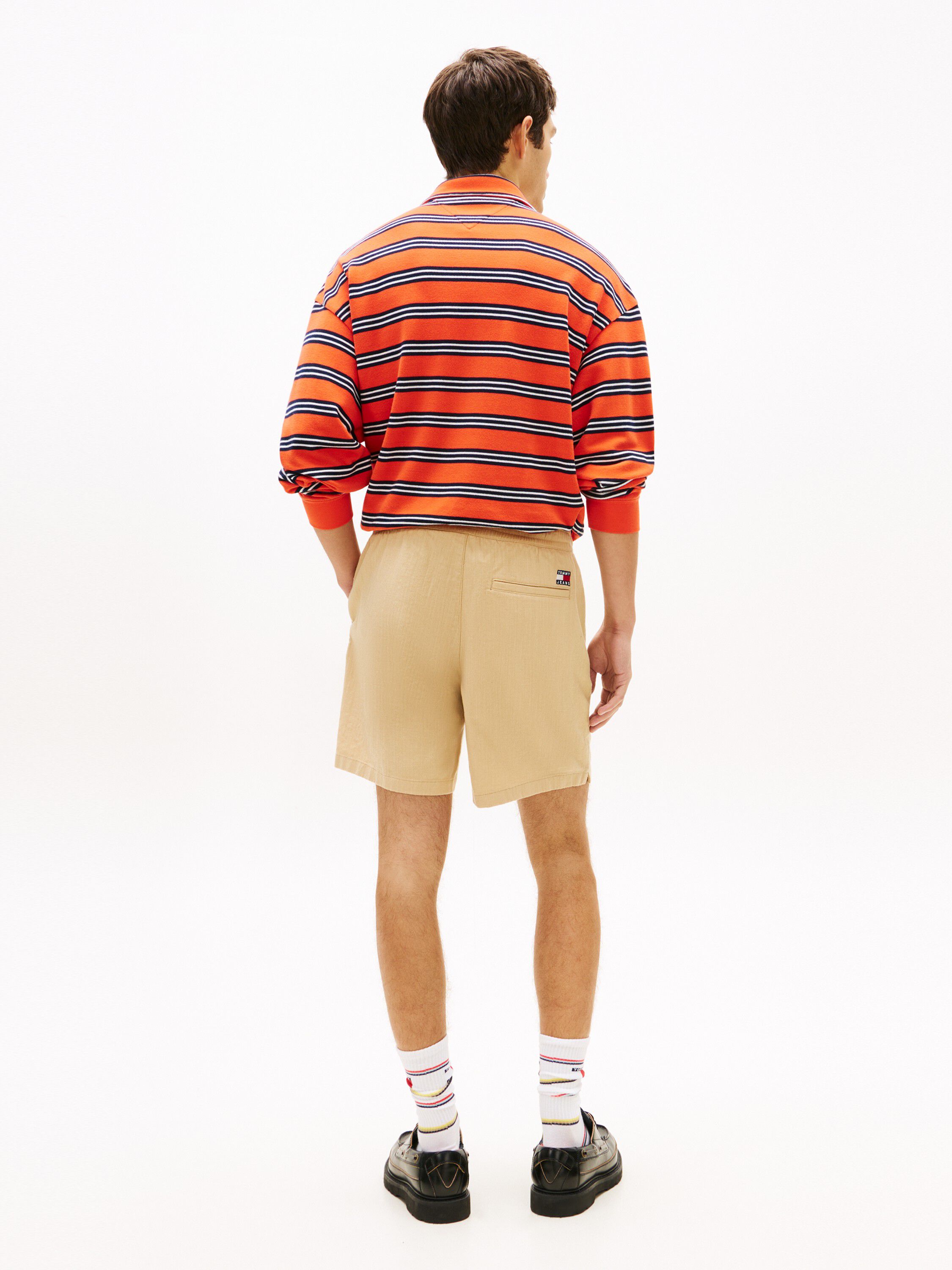 Logo Relaxed Shorts With Linen