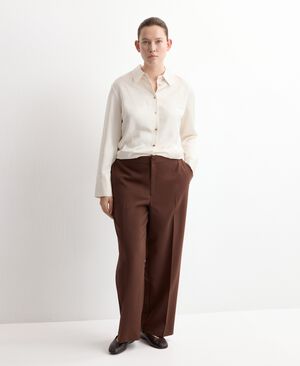 Satin finish flowy shirt