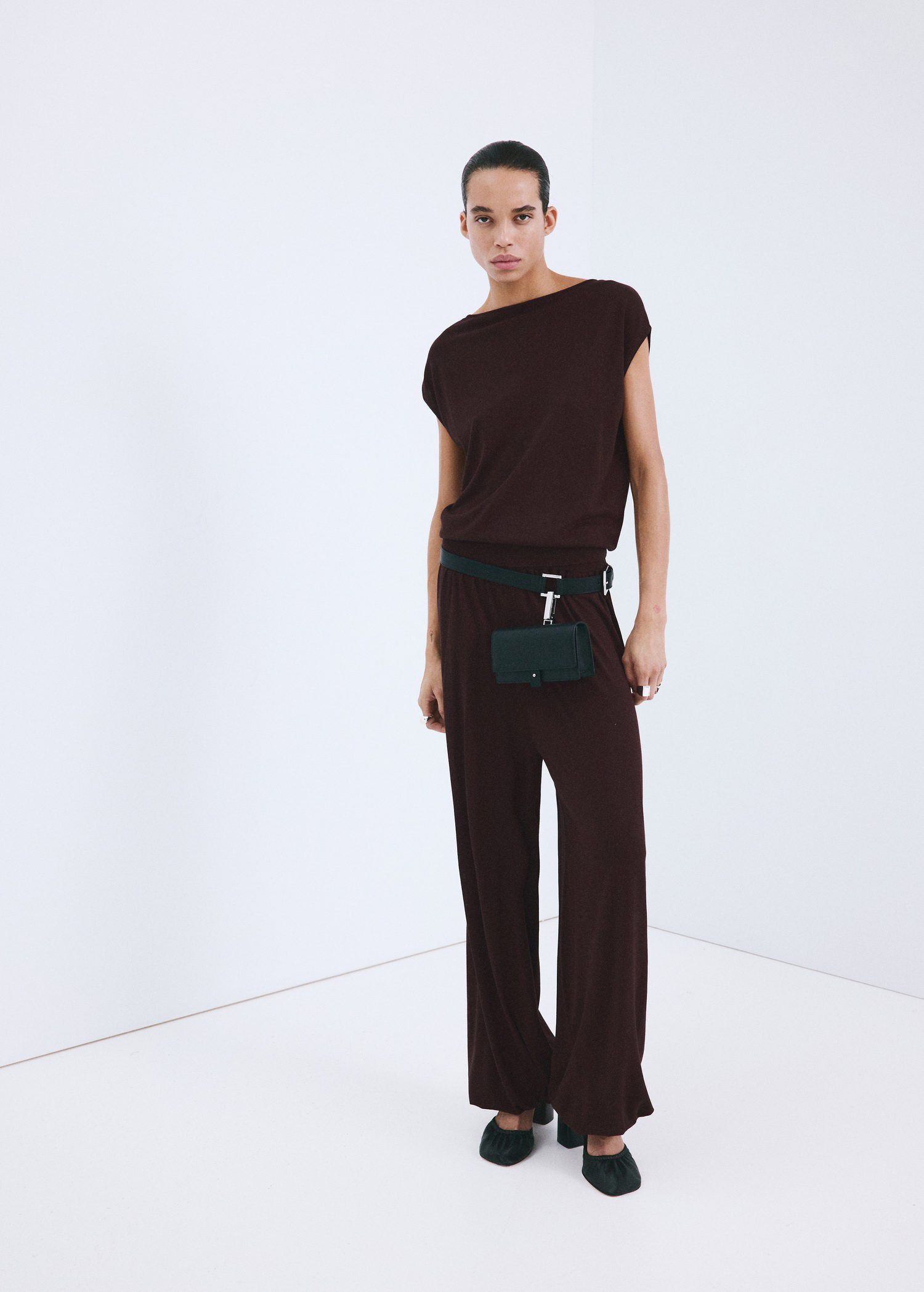 Balloon knit trousers