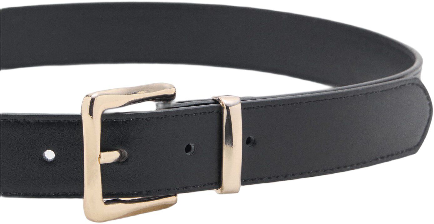 Stitched belt with square buckle