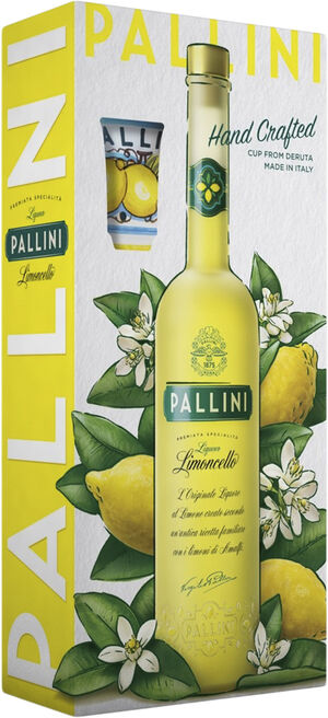 Pallini Limoncello med Håndlavet Keramikkop