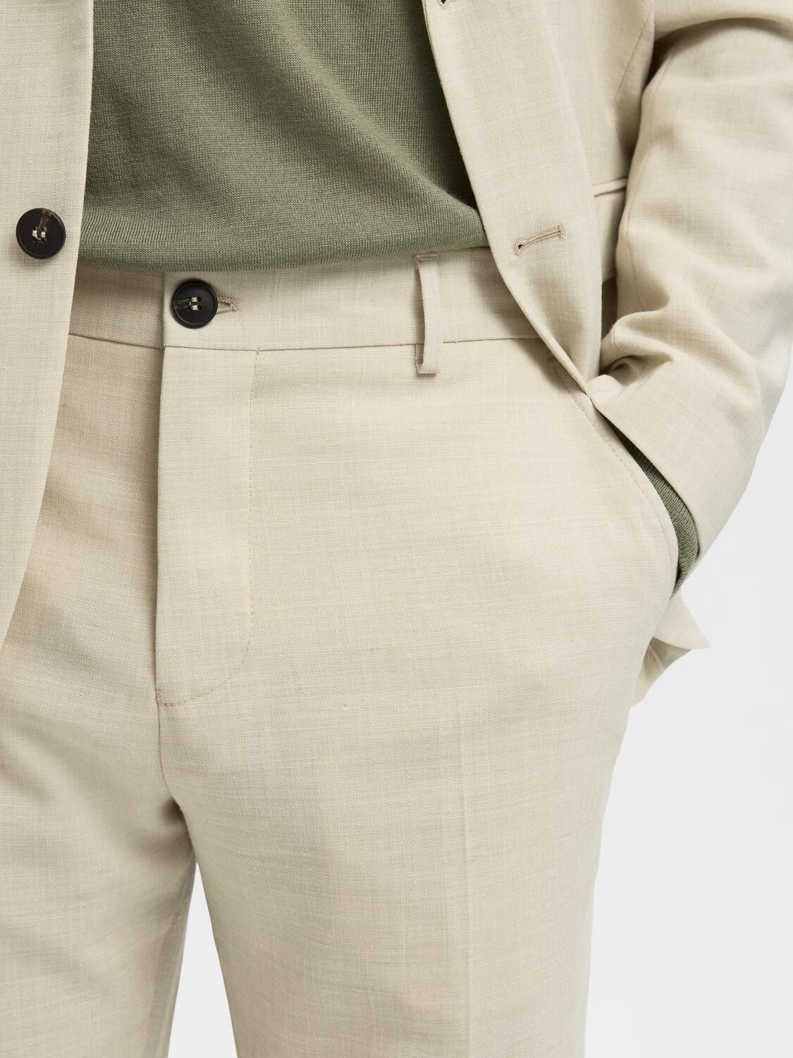 SLHSLIM-OASIS LINEN TRS NOOS