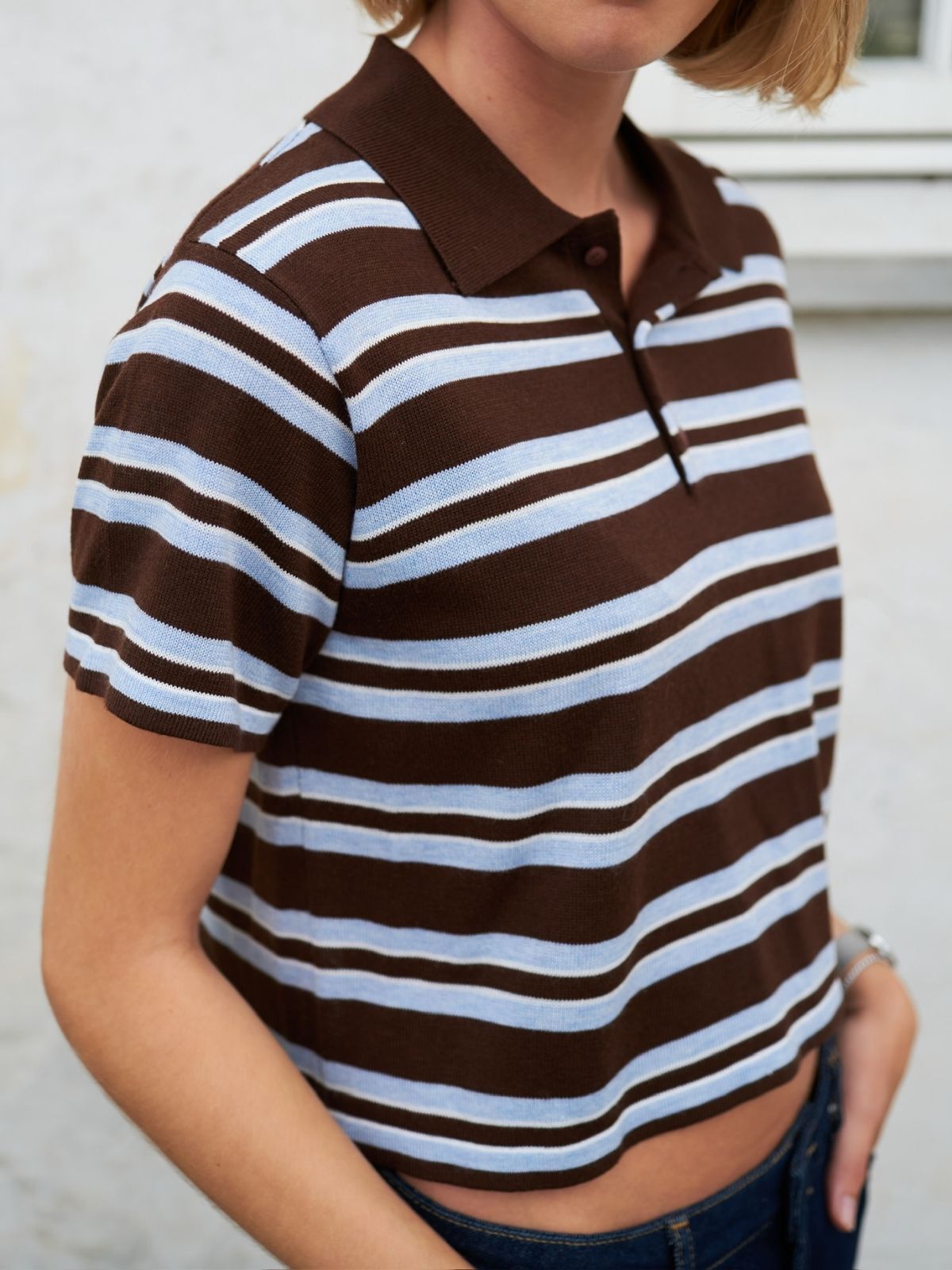 Mulann Polo Knit Blouse