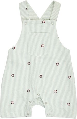 Seersucker stripe overalls baby