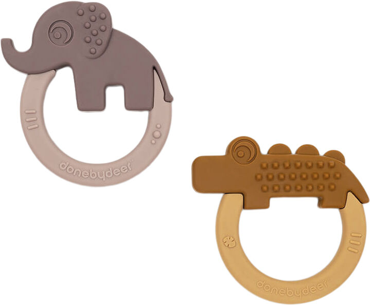 Biderangle 2 stk Deer friends Mustard/Pudder