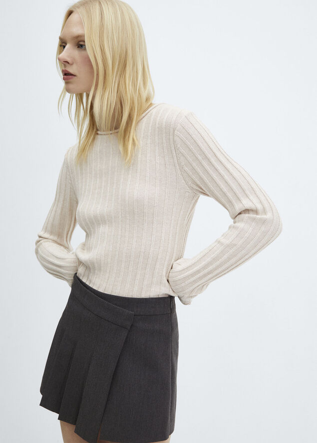 Ribbed knit sweater