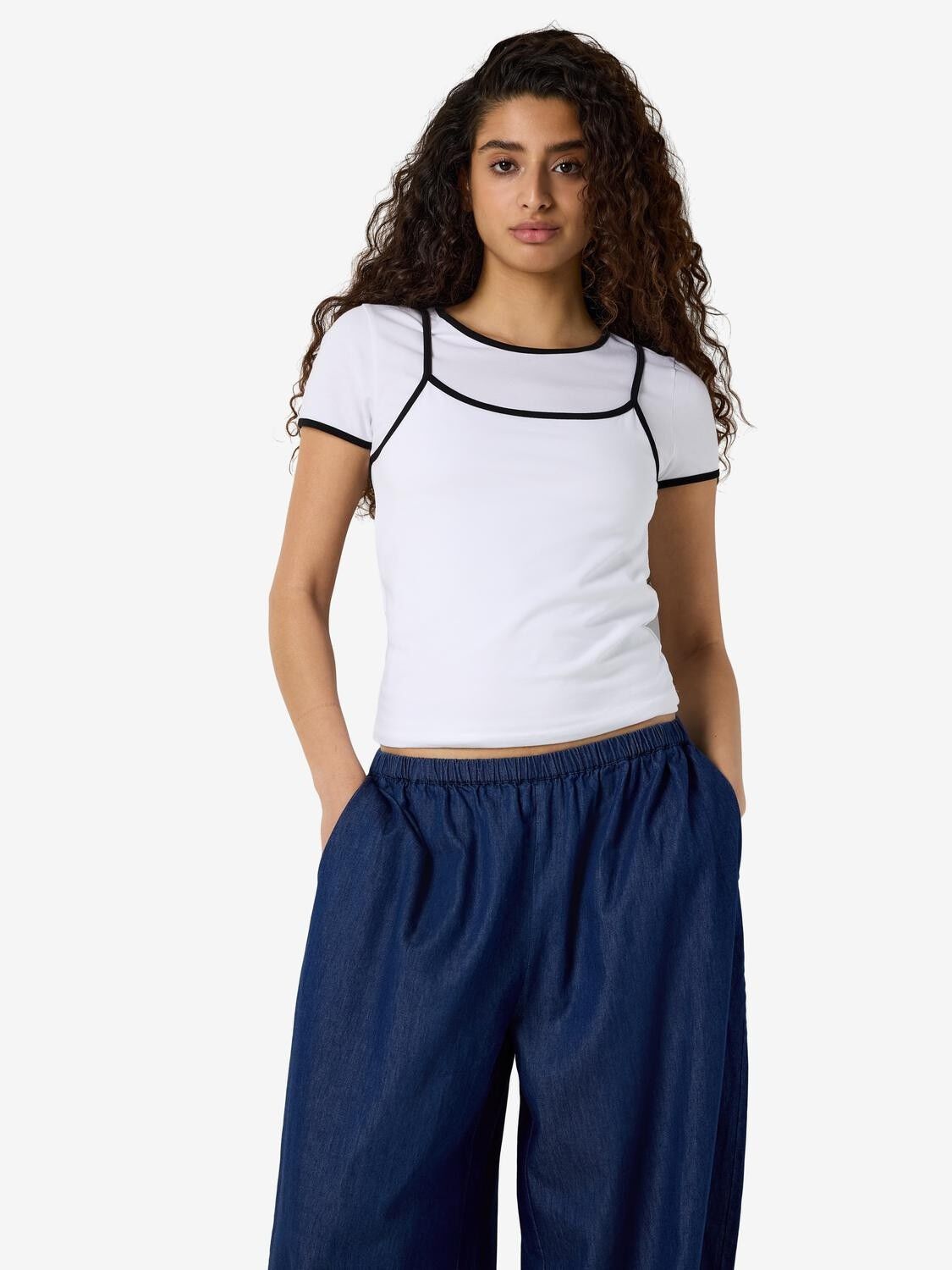 NMKERRY S/S DOUBLE LAYER TOP /TNT14